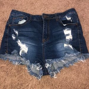 distressed shorts